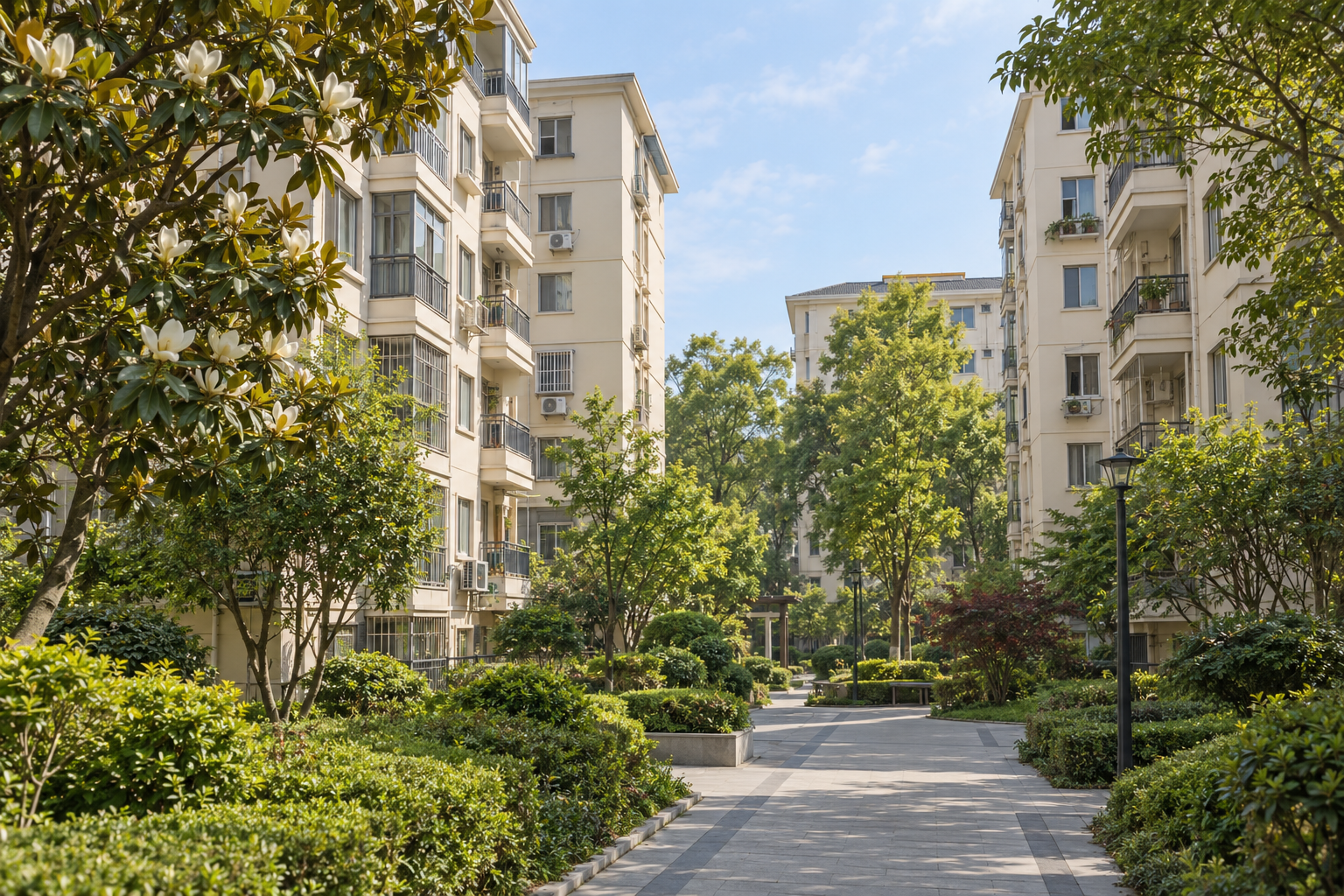 广玉兰小区建筑示意图（非小区实拍）