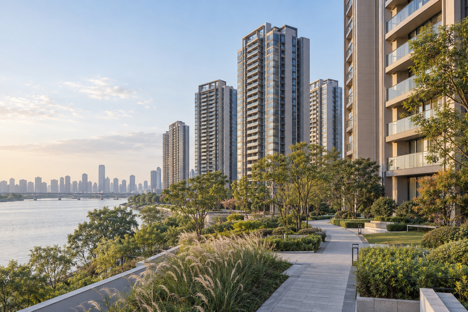 华仑港湾建筑示意图（非小区实拍）